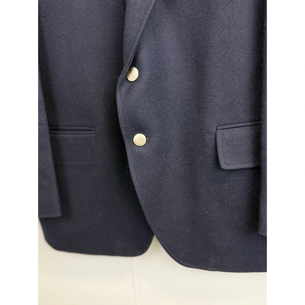 Kuppenheimer Mens 42R Blazer Jacket Wool Silver Buttons Sport Coat Vntg USA Made